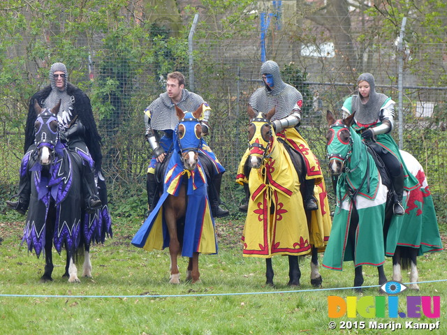 FZ013078 Knights preparing for jousting